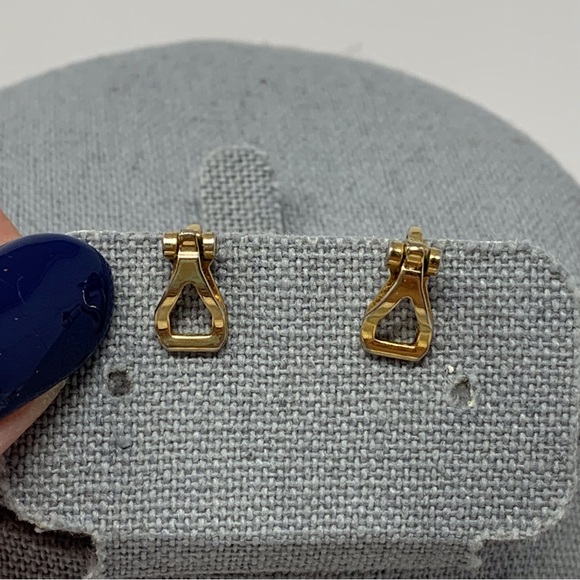 Napier Vintage Gold Toned Knot Swirl Clip On Earrings - Picture 2 of 4